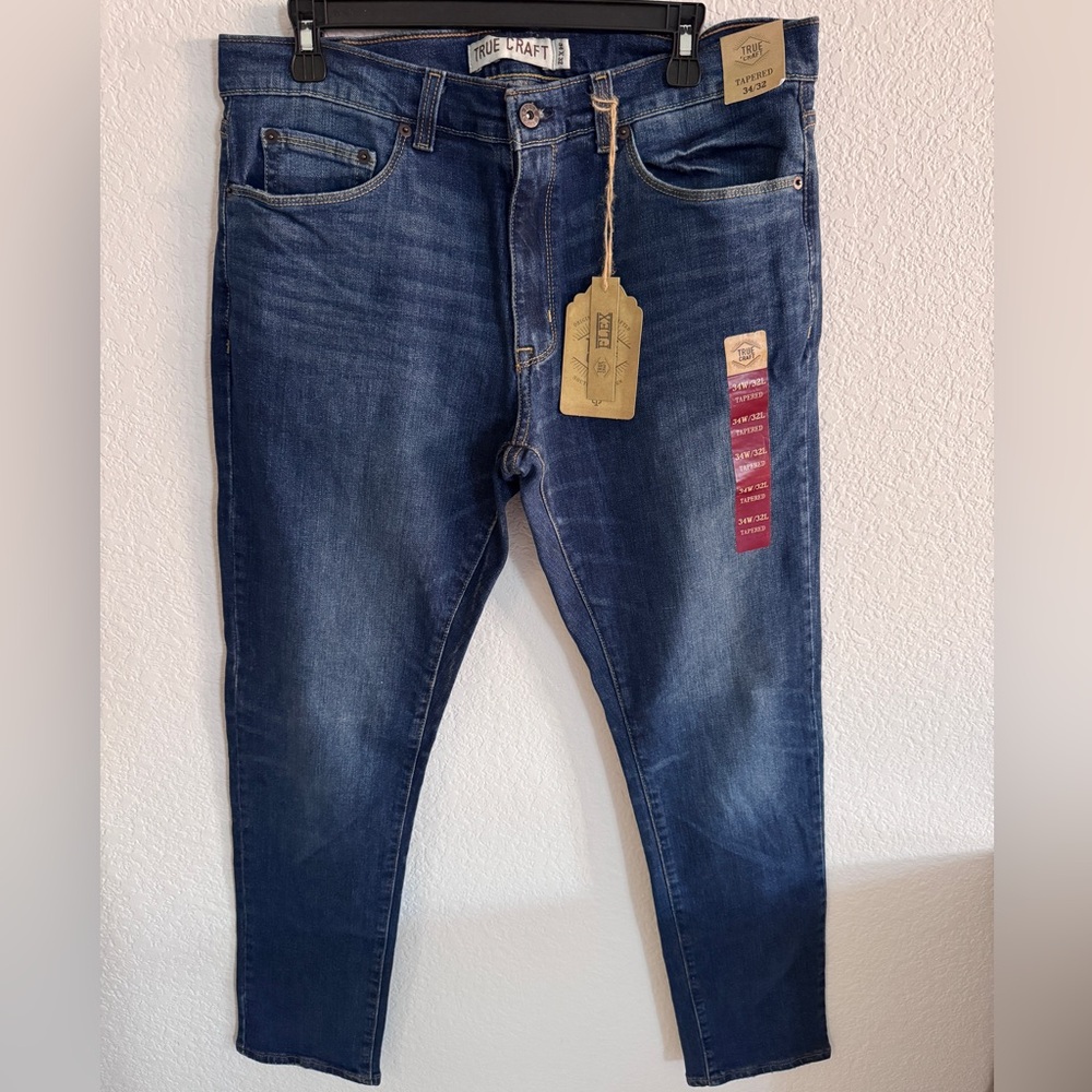 True Craft Men's Tapered Dark Blue Skinny Jeans